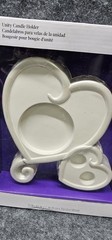 Wilton Wedding Unity Candle Holder Heart Scroll Motif Bride Groom Ceremony