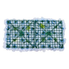 12PCS Artificial Flower Wall Panels White+Blue Dreamlike Flower Wall Backdrop