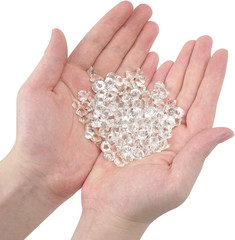 500PCS Clear Glass Diamonds Mini Crystals Vase Fillers Wedding DIY Crafts