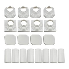 White Roman Pillar Columns Set of 4 European Style Event Decor Model 1607