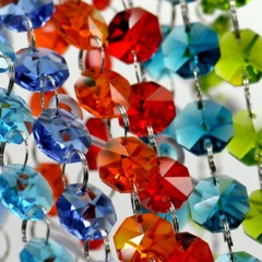1m/3.3ft Colorful Crystal 14mm Octagonal Bead Garland Strands Garland Chandelier