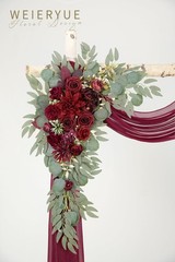 Artificial Wedding Arch Flowers Kit(Pack of 3),2Pcs Artificial Flower Arch