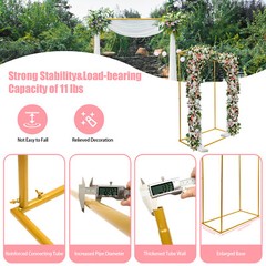 Rectangle Wedding Arch Birthday Party Metal Balloon Frame Backdrop Stand 5.9ft