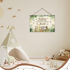 1PCS Winnie Quotes Baby Shower Sign, the Pooh Wall Hanging Decor, Sometimes t…