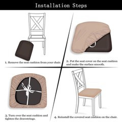 Stretch Seat Covers for Dining Chairs Wedding Banquet Chair Cushion Slipcovers
