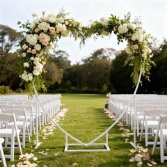 7.2ft Heart Arch Shaped Wedding Stand for Proposal Engagement Party Decorations