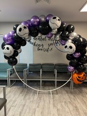 Balloon Arch Making Kit including 7ft Round Metal Arch with over 400 pcs