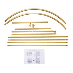 3 Pcs Arch Backdrop Stand Wedding Gold Backdrop Stand For Ceremony Metal Decor