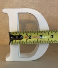 Distressed Wood Letter ‘D’ Decor Wedding Centerpiece White 5.25 in H x 4.5 in W