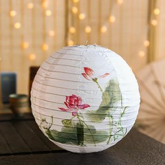 12Inch Printed Flower Round Chinese Paper Lanterns Birthday Wedding Decor Craft