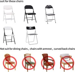 Stretch Spandex Folding Chair Cover for Wedding Party Dining Banquet Event Wh…