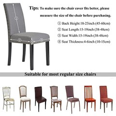 Chair Covers for Dining Room Set of 4,Stretch Spandex 4 PCS Khaki/Coffee