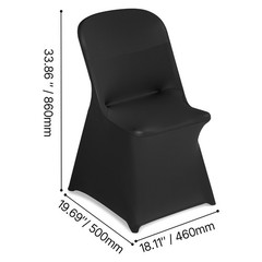 Uimoso 30PCS Black Stretch Spandex Chair Covers for Weddings Parties, and Dining