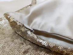 Sequin gold PILLOW COVERS 18″ x 18″ Square Cushion (3 Pieces)
