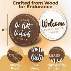 Woodamore Do Not Disturb Door Hanger Sign – Funny Do Not Disturb Sign For Off…