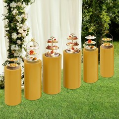 6 Pedestal Stand Party Iron Round Column Riser Wedding Party Display Decoration