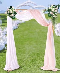 Square Wedding Arch, Gold Metal Framework Heavy Duty Backdrop Stand Garden