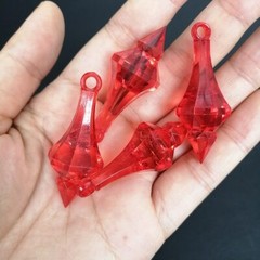 30Pcs 18*46mm Hanging Pendant Diamond Drop Chandelier Acrylic Crystal Bead Home