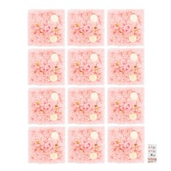 12PCS Flower Wall Panel, 3D Artificial Flower Backdrop Wall, Rose Floral Panel