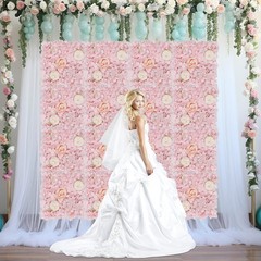 Artificial Flower Wall Panels, Artificial Flower Wall Backdrop, 16PCS Panels