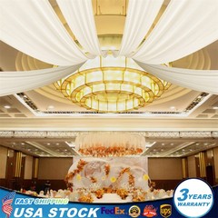  Wedding Ceiling Draping, Backdrop Curtains for Party Ceremony Stage Decoration