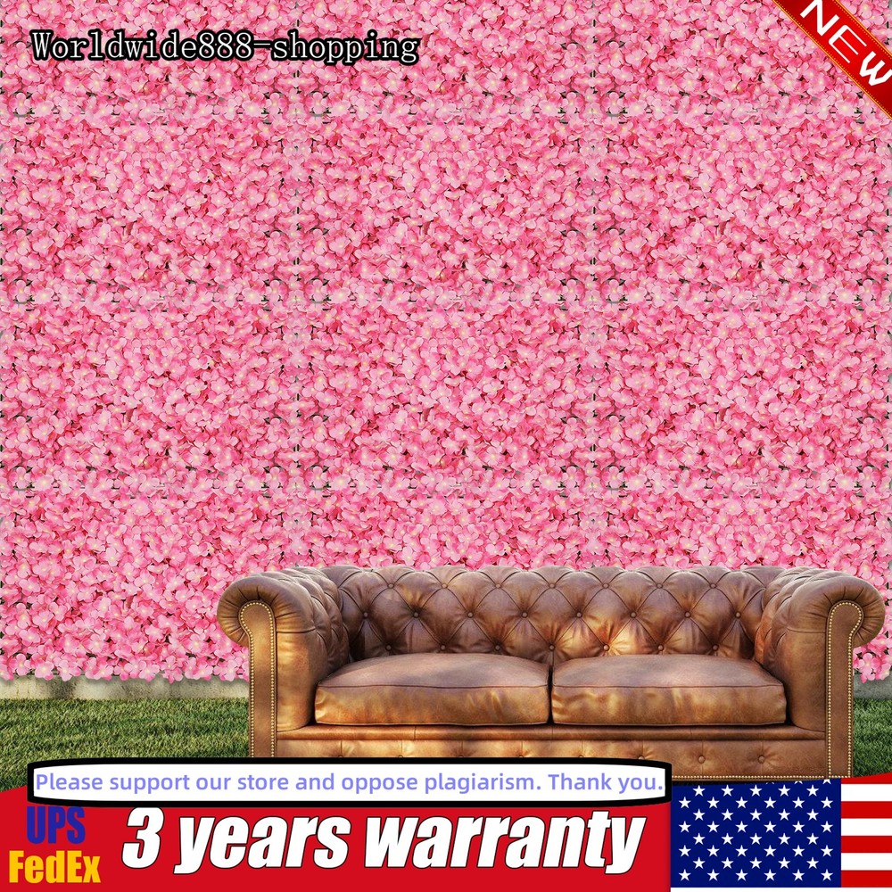 20pcs Silk Artificial Flower Wall Panel Wedding Party Backdrop Floral Home Decor