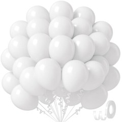 White Balloons 12 inch, White Latex Balloons 50pcs Party Balloon for Engageme…
