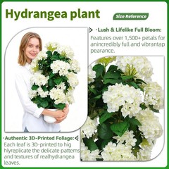 Faux Hydrangea Tree – 30 Inch Hydrangea Tree Artificial with White Flowers