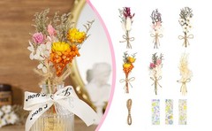 6Pcs Mini Dried Flowers Bouquet, Mixed Natural Dried Flowers Gypsophila