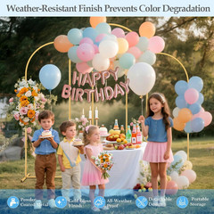 Arco Globos 6FT 5FT 4FT 3 Metal Dorado Boda Baby Shower Jardin Floral Eventos