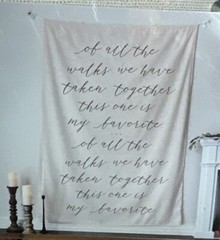 Style Me Pretty Backdrop 54” X84” WEDDING Anniversary “ All The Walks We Have..”