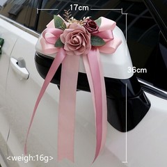 2 Packs Decorative Flowers for Wedding Car Mirror,14 Inch Wedding Car Door Ha…