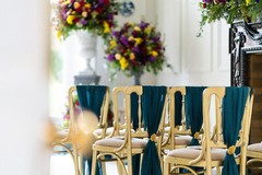 CHAIR COVER WEDDING DÉCOR DRAPING CHIFFON VERTICAL DRAPES VARIOUS COLOURS