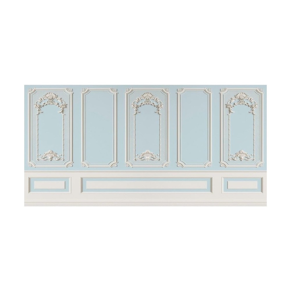 Leyiyi 20x10ft Blue White Vintage Room Inside Backdrop European Frame Modern …