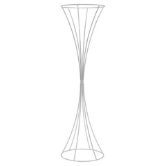 3pcs Set of Modern Silver Metal Flower Stands in Varying Sizes for Wedding Decor