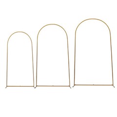 3 Pcs Arch Backdrop Stand Wedding Backdrop Gold Stand For Wedding Ceremony Metal