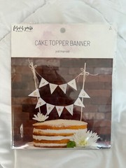 Just Married Wedding Cake Topper Banner