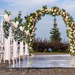 Hoteam 16 Pcs Wedding Aisle Decorations for Wedding Ceremony Pew Artificial F…