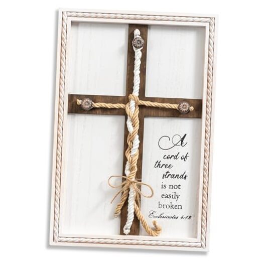 Three Strands Cord Wedding Unity Sign 10″ × 15″, Unity Cross Braid for Wedding