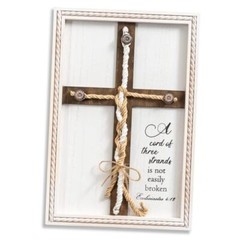 Three Strands Cord Wedding Unity Sign 10″ × 15″, Unity Cross Braid for Wedding