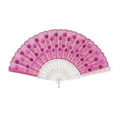 QIRMIZI 10 PACK Fabric Folding Handheld Fans, Perfect for Weddings, Parties, …