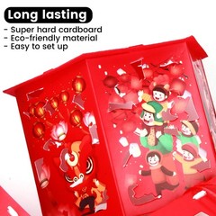 8Pcs Chinese New Year Lanterns Red Paper-cuts Lanterns Festival Decor For Kids