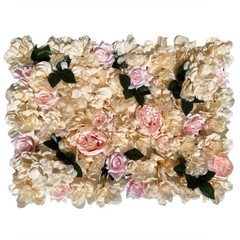 12 Pcs Artificial Rose Flower Wall Panel Bouquet Wedding Party Backdrop Decor