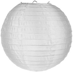 18″ White Nylon Lantern, Durable Hanging Decoration