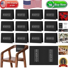 Reusable Black & White Reserved Signs for Weddings – Pack of 12 Durable Markers