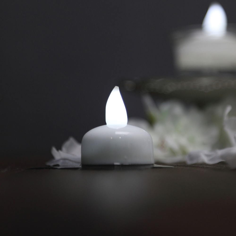 12 pcs White LED Battery Operated Floating Tealight Candles Lights Party Sale
