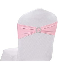 24Pcs Chair Sashes Stretch Bows Chair Bands Xmas Wedding Banquet Decor