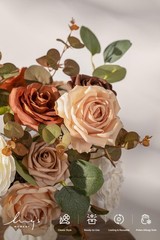 Ling’s Moment Artificial Flowers Fake Silk Peonies Faux Foam Roses Combo for …