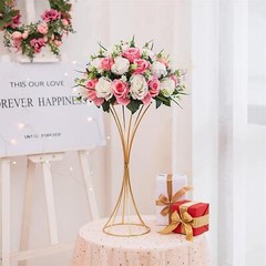 5/10Pcs Gold Metal Flower Stand 20″ Wedding Table Centerpiece Vase Holder Decor