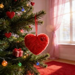 Love Hanging for Decor Soft Plush Fabric Heart-shaped Design Lightweight Charm